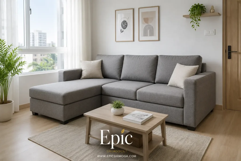 Compact Corner Sofa Set in Shimoga modern L shape sofa for apartment
