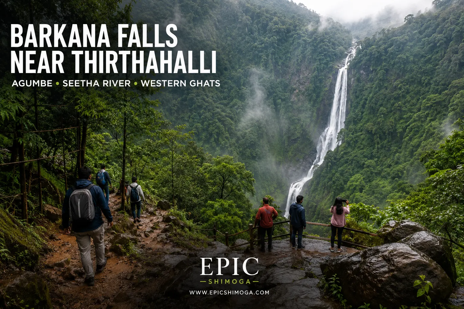 Barkana Falls Near Thirthahalli