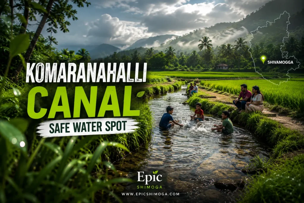 Komaranahalli Small Canal Water Spot Near Shivamogga