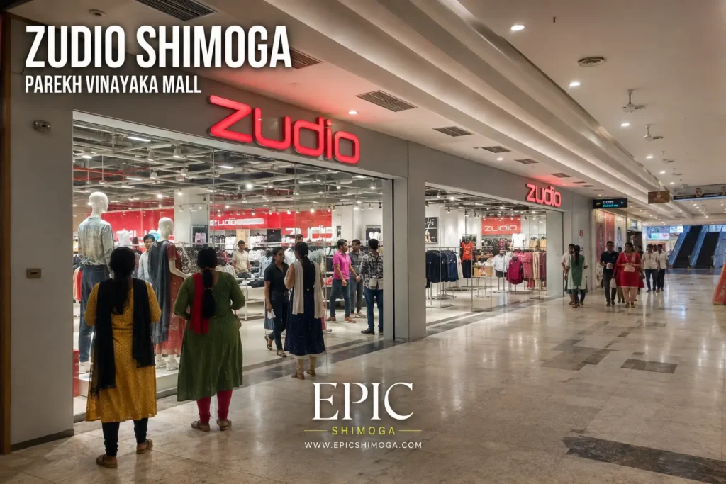 Zudio Shimoga: Address, Location, Timings, Products & Complete Store Guide Zudio store at Parekh Vinayaka Mall, Shivamogga